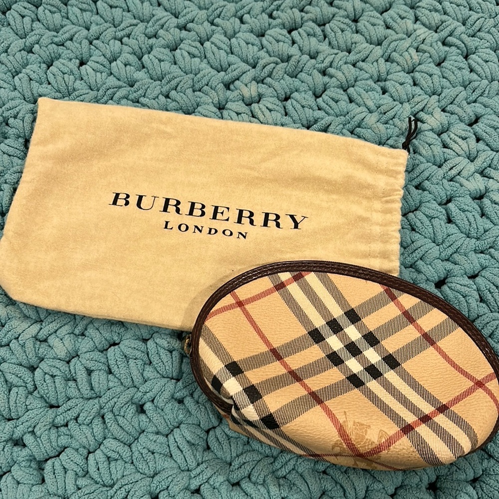 Burberry Haymarket cosmetic bag